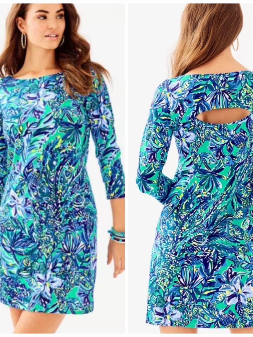 Lilly Pulitzer HOLLEE DRESS 30059 BENNET BLUE IN SNEAK A BEAK